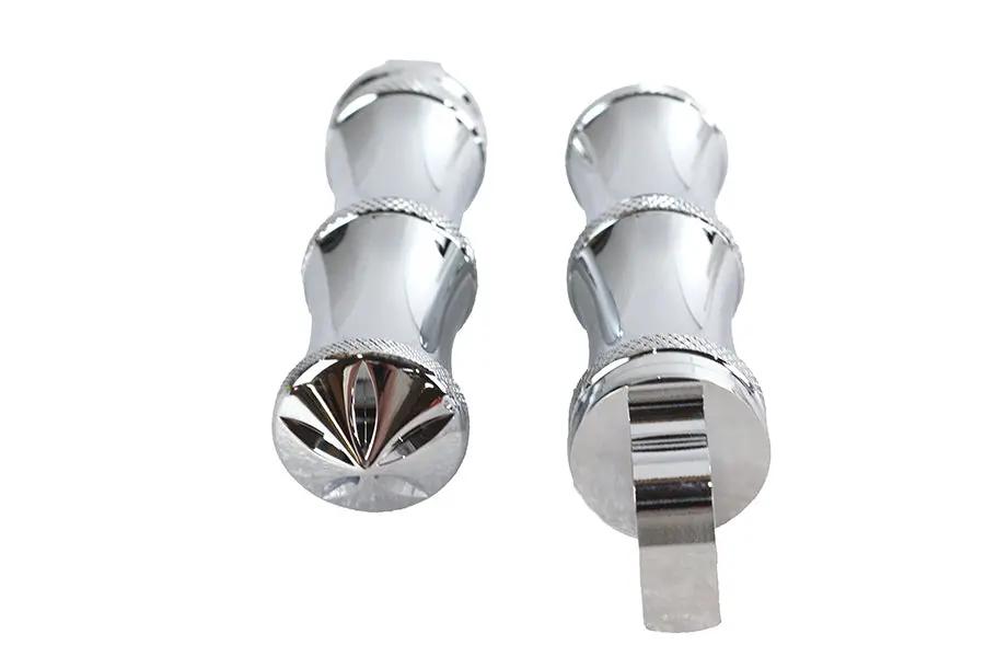 V-Twin Chrome Druid Style Footpeg Set for Softail Models by V-Twin