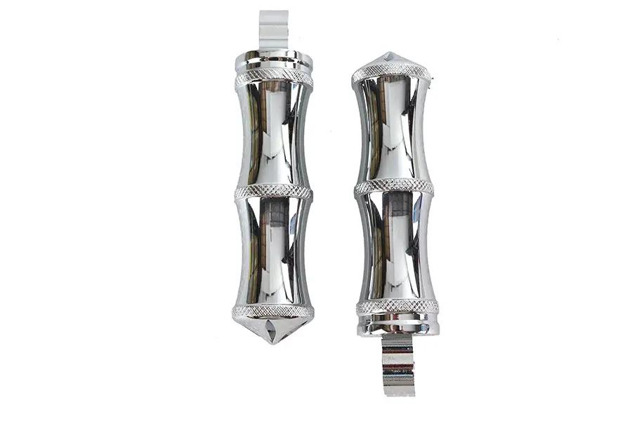 V-Twin Chrome Druid Style Footpeg Set for Softail Models by V-Twin