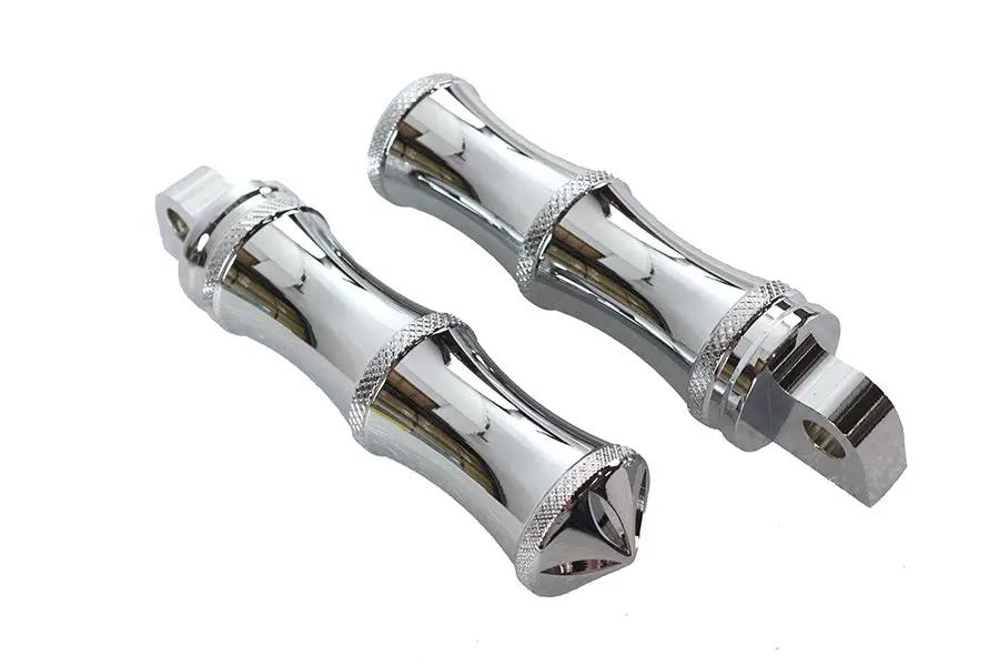 V-Twin Chrome Druid Style Footpeg Set for Softail Models by V-Twin