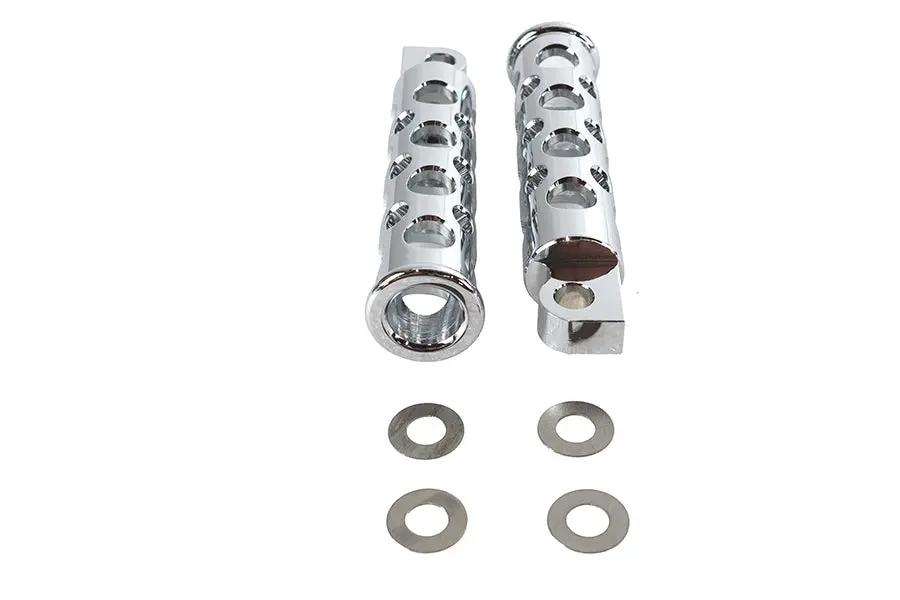 V-Twin Chrome Hole Shot Style Footpeg Set for Harley-Davidson Softail Models by V-Twin