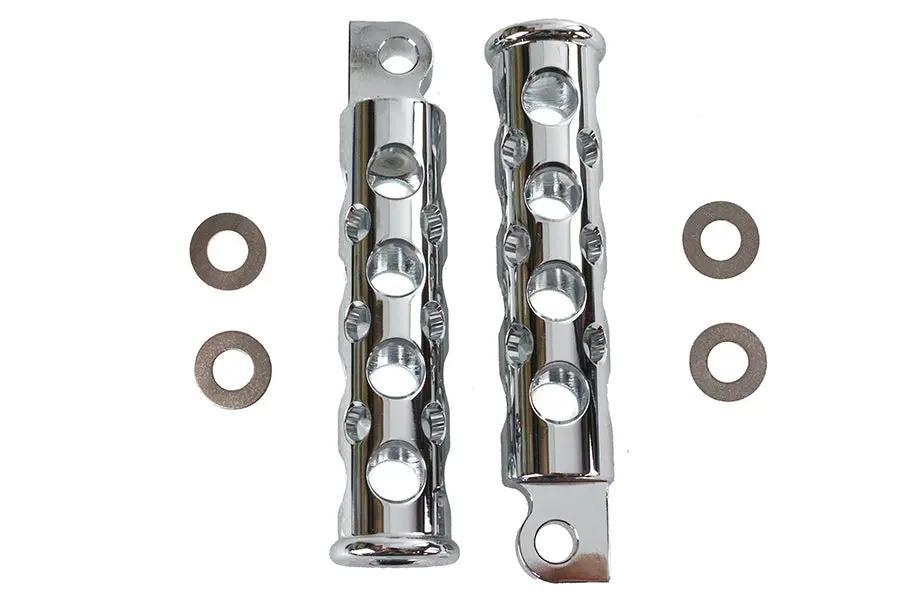 V-Twin Chrome Hole Shot Style Footpeg Set for Harley-Davidson Softail Models by V-Twin