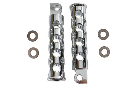 V-Twin Chrome Hole Shot Style Footpeg Set for Harley-Davidson Softail Models by V-Twin