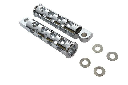 V-Twin Chrome Hole Shot Style Footpeg Set for Harley-Davidson Softail Models by V-Twin