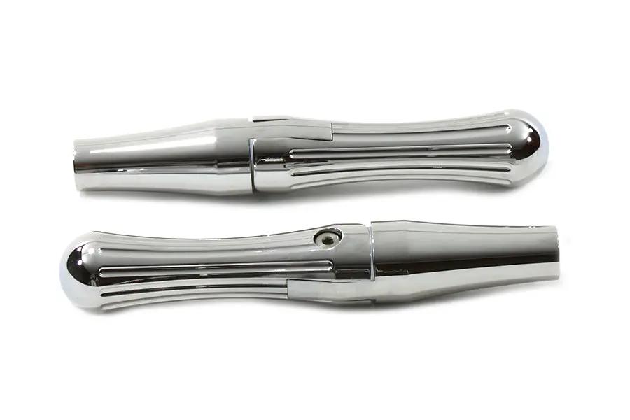 V-Twin Batique Style Billet Footpeg Set with 3/8 Inch Mount Hole for Wyatt Gatling Controls by V-Twin