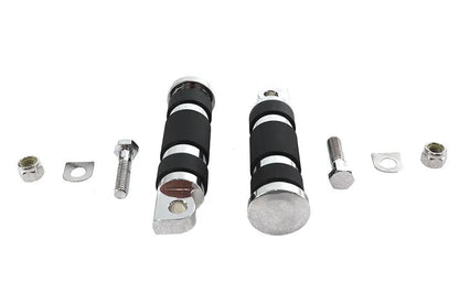 V-Twin Chrome Magna Ring Style Passenger Footpeg Set for Harley Davidson by V-Twin