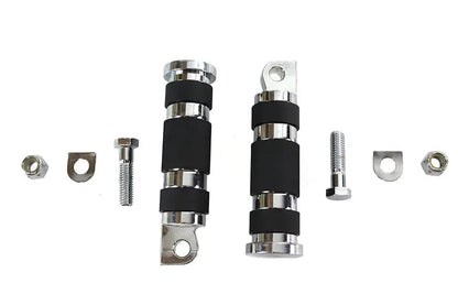 V-Twin Chrome Magna Ring Style Passenger Footpeg Set for Harley Davidson by V-Twin