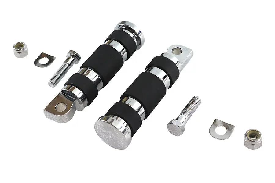 V-Twin Chrome Magna Ring Style Passenger Footpeg Set for Harley Davidson by V-Twin