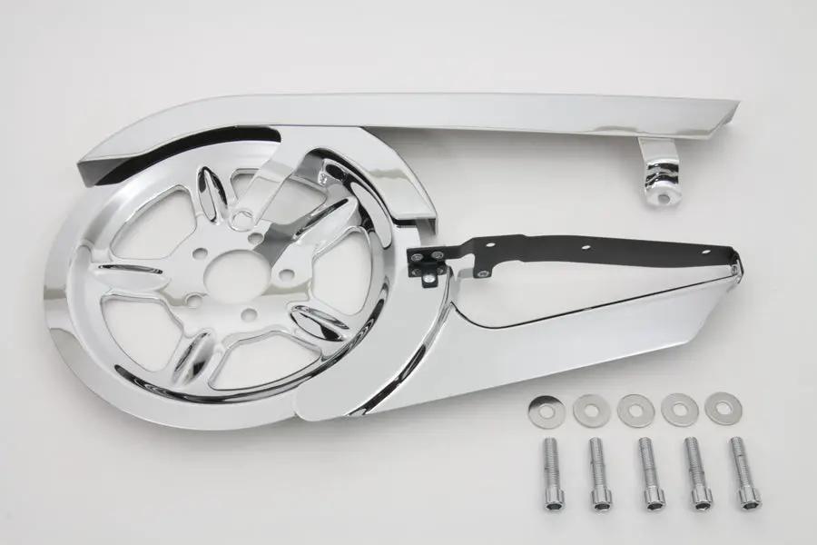 V-Twin Chrome Belt Guard and Pulley Cover Kit for Harley Davidson XL (2004-2013) by V-Twin