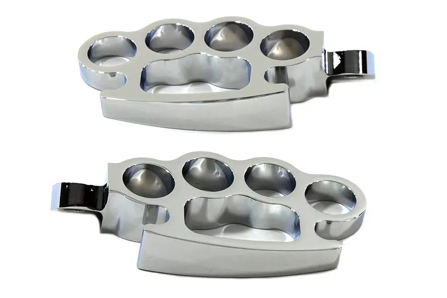 Wyatt Gatling Chrome Knuckle Footpeg Set - Part 77099 by Wyatt Gatling