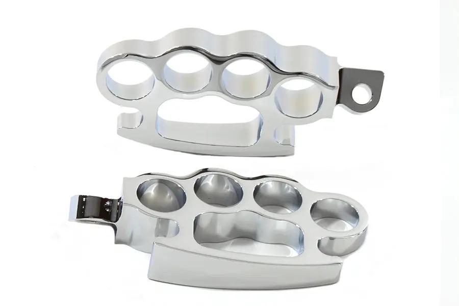 Wyatt Gatling Chrome Knuckle Footpeg Set - Part 77099 by Wyatt Gatling