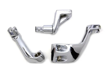 V-Twin Chrome Driver Replica Footpeg Mount Set for Harley Davidson FXR (1982-1991) by V-Twin