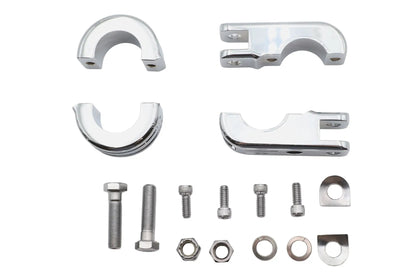 V-Twin Chrome Engine Bar Footpeg Mount for 1-1/4 Inch Frame by V-Twin