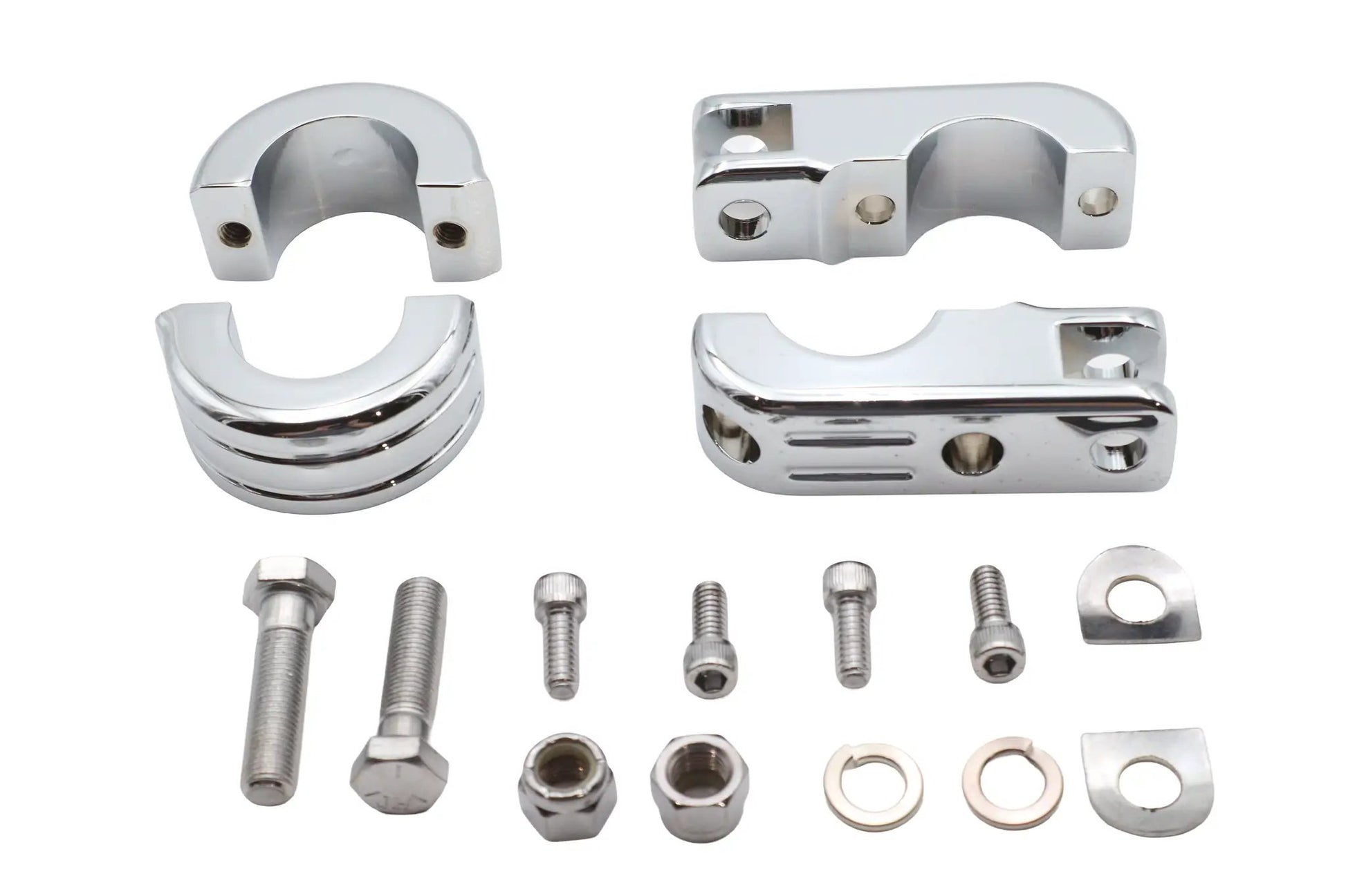 V-Twin Chrome Engine Bar Footpeg Mount for 1-1/4 Inch Frame by V-Twin