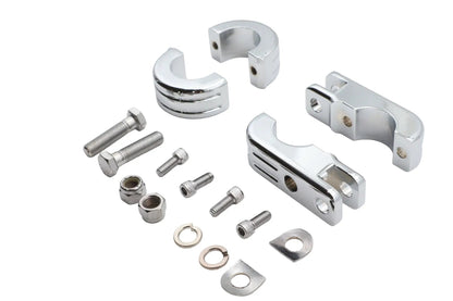 V-Twin Chrome Engine Bar Footpeg Mount for 1-1/4 Inch Frame by V-Twin