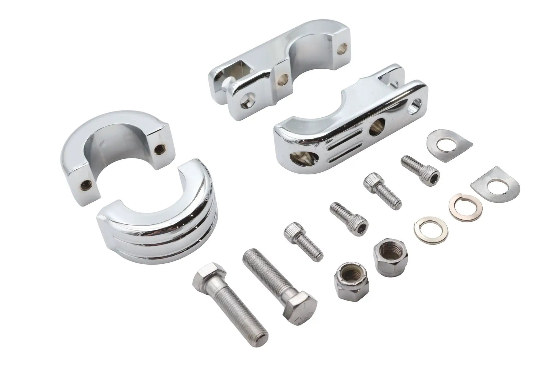 V-Twin Chrome Engine Bar Footpeg Mount for 1-1/4 Inch Frame by V-Twin