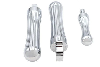 V-Twin Batique Style Male End Mount Footpeg Kit with Matching Shifter Peg by V-Twin