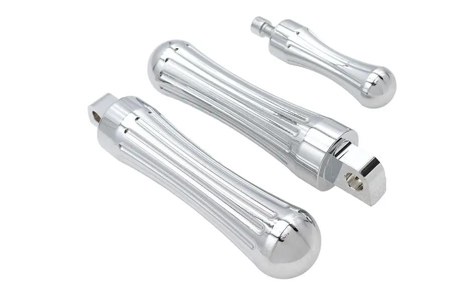 V-Twin Batique Style Male End Mount Footpeg Kit with Matching Shifter Peg by V-Twin