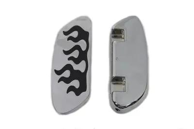 Wyatt Gatling Passenger Footboard Set with Flame Design for Harley Davidson FLT by Wyatt Gatling