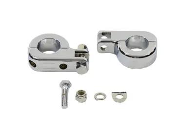 V-Twin Billet Footpeg Mount Set for 1-1/4 Inch Engine Bar by V-Twin
