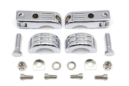 V-Twin Billet Footpeg Mount Set for 1-1/4 Inch Engine Bar by V-Twin