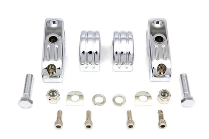 V-Twin Billet Footpeg Mount Set for 1-1/4 Inch Engine Bar by V-Twin