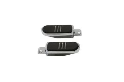 Wyatt Gatling Chrome Footpeg Set with Rubber Inlay for Harley-Davidson Softail Models by Wyatt Gatling
