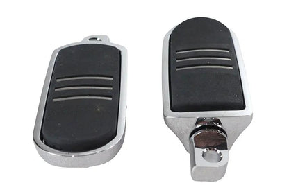 Wyatt Gatling Chrome Footpeg Set with Rubber Inlay for Harley-Davidson Softail Models by Wyatt Gatling