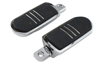 Wyatt Gatling Chrome Footpeg Set with Rubber Inlay for Harley-Davidson Softail Models by Wyatt Gatling