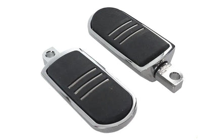 Wyatt Gatling Chrome Footpeg Set with Rubber Inlay for Harley-Davidson Softail Models by Wyatt Gatling