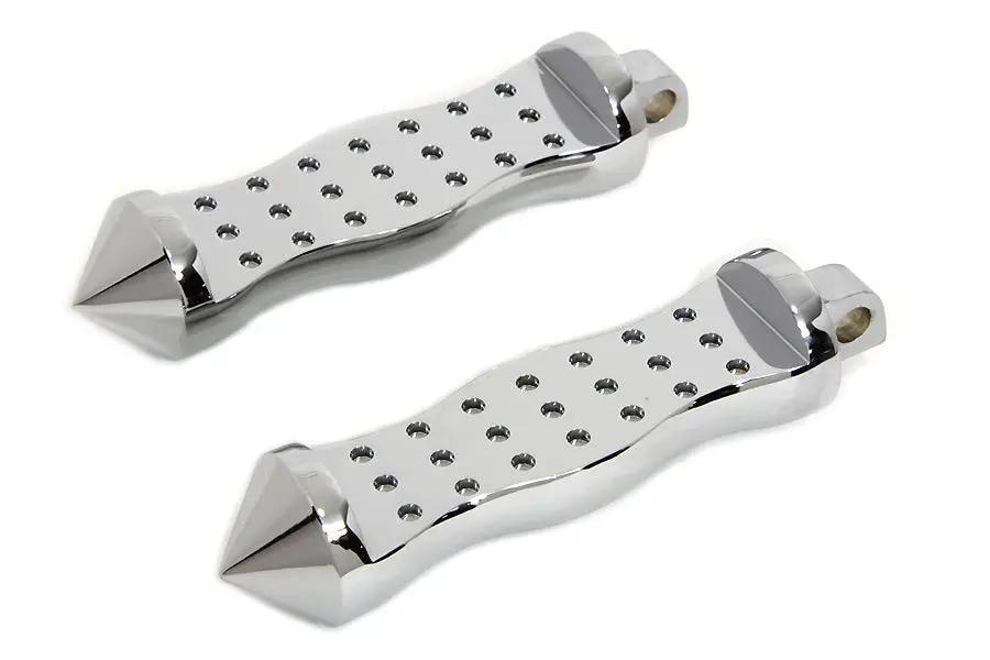 V-Twin Chrome Form Factor Footpeg Set Druid Style for Harley-Davidson Softail by V-Twin