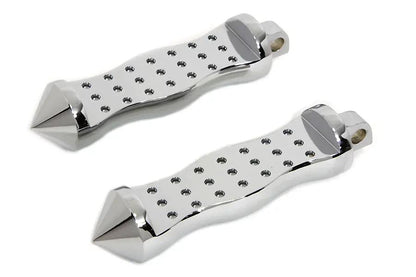 V-Twin Chrome Form Factor Footpeg Set Druid Style for Harley-Davidson Softail by V-Twin