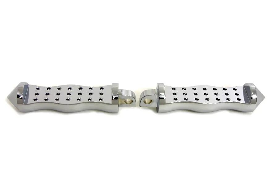 V-Twin Chrome Form Factor Footpeg Set Druid Style for Harley-Davidson Softail by V-Twin