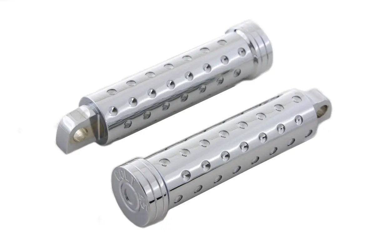Wyatt Gatling Chrome Colt 45 Footpeg Set for Harley Softail Models by Wyatt Gatling