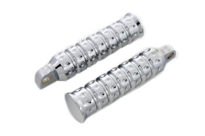 Wyatt Gatling Chrome Micro Grooved Footpeg Set for Harley Softail Models by Wyatt Gatling