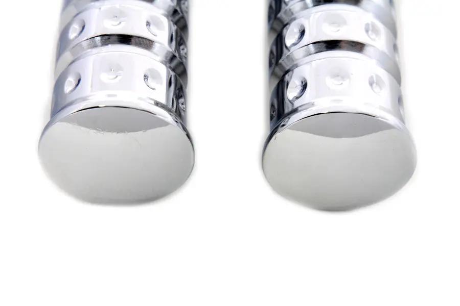 Wyatt Gatling Chrome Micro Grooved Footpeg Set for Harley Softail Models by Wyatt Gatling