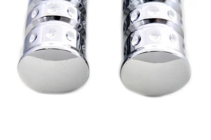 Wyatt Gatling Chrome Micro Grooved Footpeg Set for Harley Softail Models by Wyatt Gatling