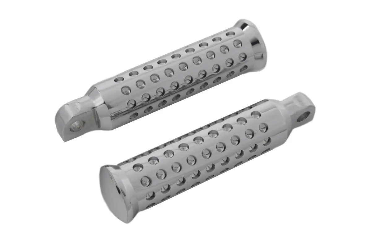 Wyatt Gatling Chrome Micro Holes Footpeg Set for Harley Davidson Softail Models by Wyatt Gatling
