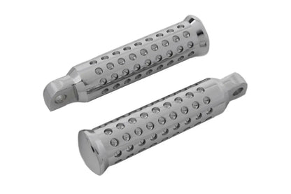 Wyatt Gatling Chrome Micro Holes Footpeg Set for Harley Davidson Softail Models by Wyatt Gatling