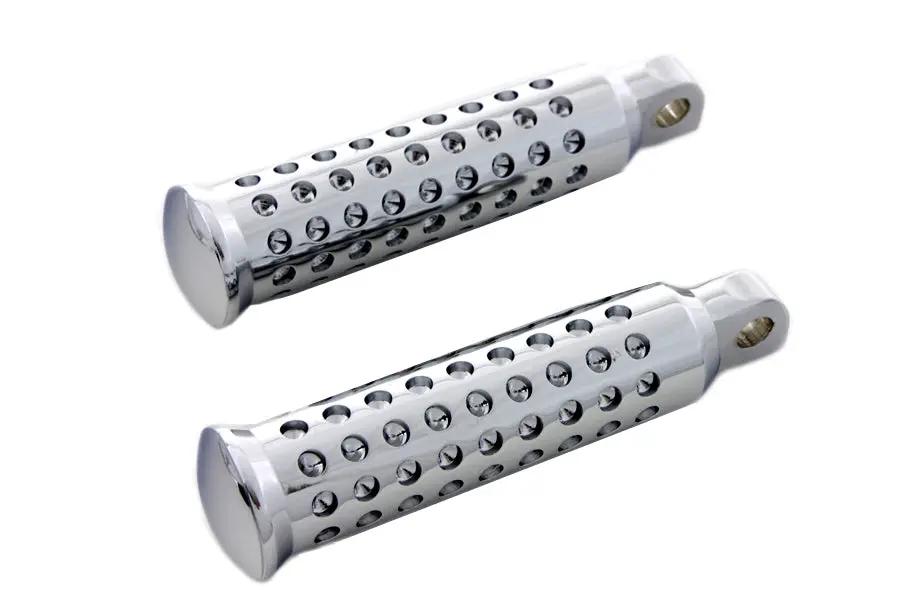 Wyatt Gatling Chrome Micro Holes Footpeg Set for Harley Davidson Softail Models by Wyatt Gatling