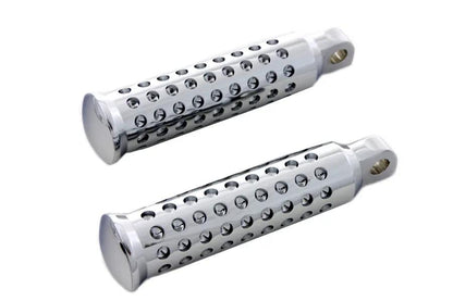 Wyatt Gatling Chrome Micro Holes Footpeg Set for Harley Davidson Softail Models by Wyatt Gatling