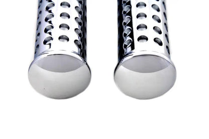 Wyatt Gatling Chrome Micro Holes Footpeg Set for Harley Davidson Softail Models by Wyatt Gatling