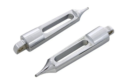Wyatt Gatling Chrome Dagger Slot Footpeg Set for Harley Softail Models by Wyatt Gatling
