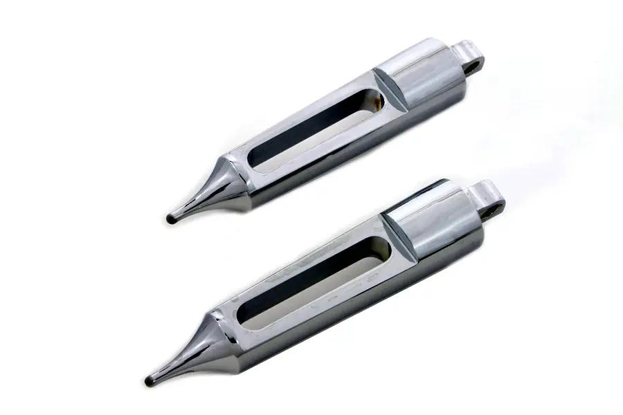 Wyatt Gatling Chrome Dagger Slot Footpeg Set for Harley Softail Models by Wyatt Gatling