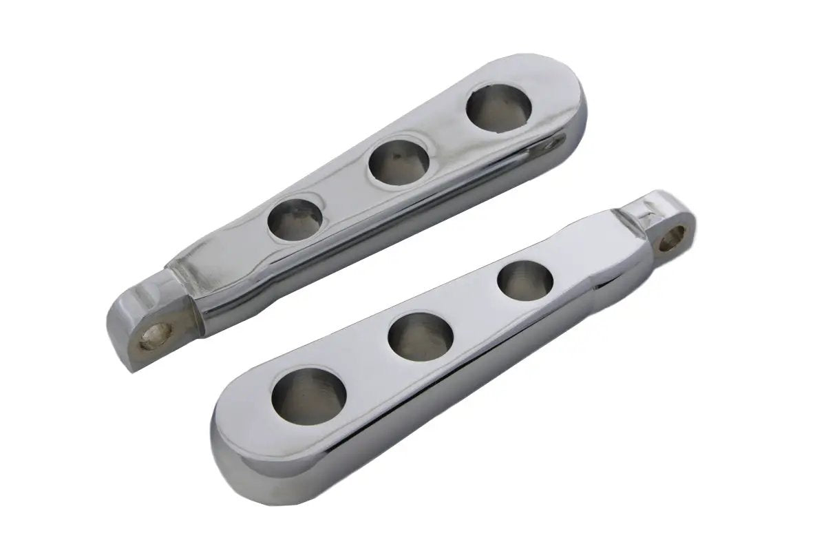 Wyatt Gatling Chrome Spoon Footpeg Set for Harley Softail Models by Wyatt Gatling