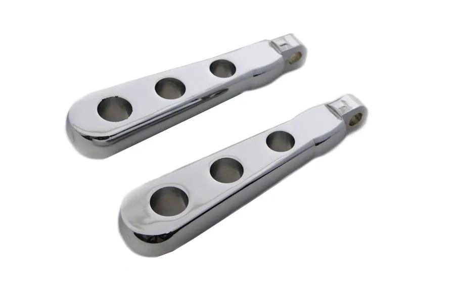Wyatt Gatling Chrome Spoon Footpeg Set for Harley Softail Models by Wyatt Gatling