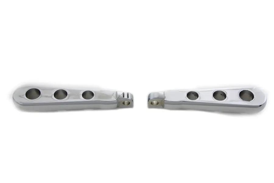 Wyatt Gatling Chrome Spoon Footpeg Set for Harley Softail Models by Wyatt Gatling