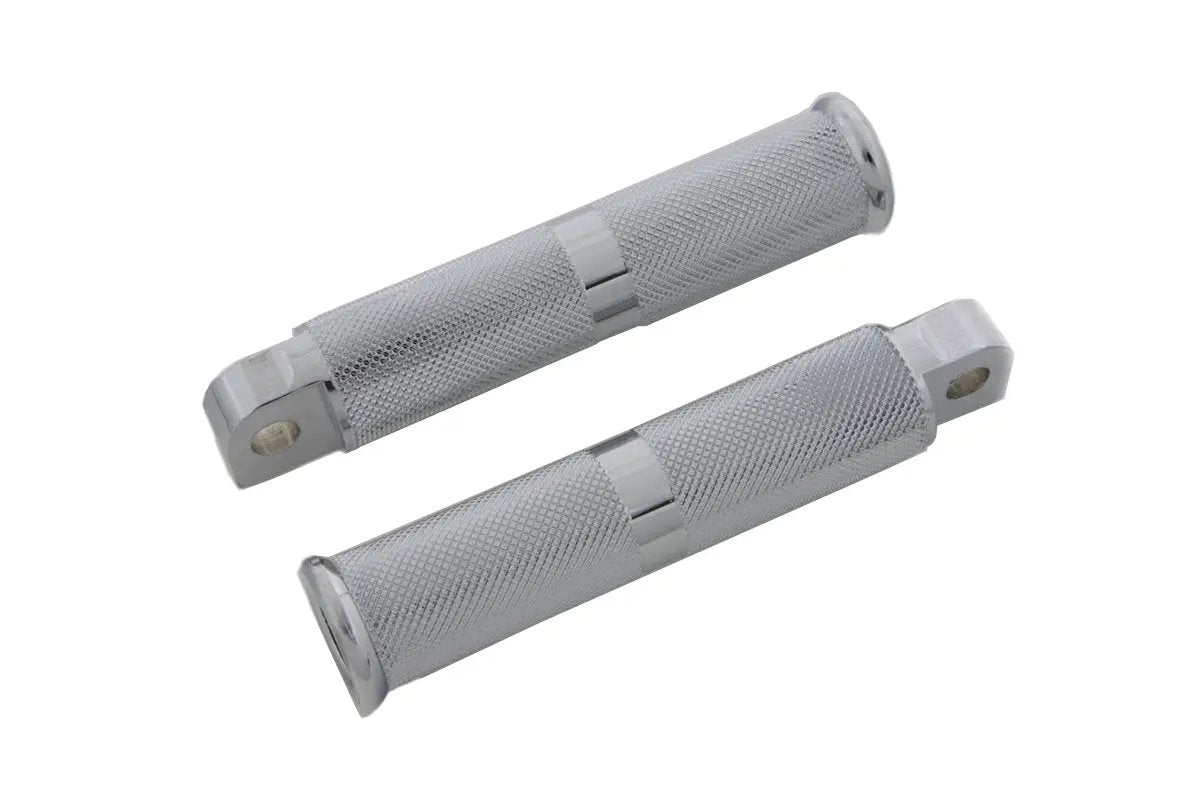 Wyatt Gatling Chrome Hollow Knurled Footpeg Set for Harley Softail Models by Wyatt Gatling