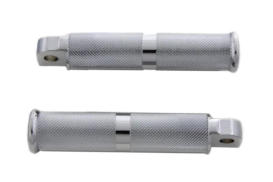 Wyatt Gatling Chrome Hollow Knurled Footpeg Set for Harley Softail Models by Wyatt Gatling