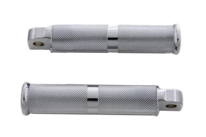 Wyatt Gatling Chrome Hollow Knurled Footpeg Set for Harley Softail Models by Wyatt Gatling
