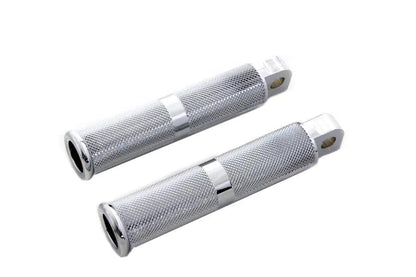 Wyatt Gatling Chrome Hollow Knurled Footpeg Set for Harley Softail Models by Wyatt Gatling